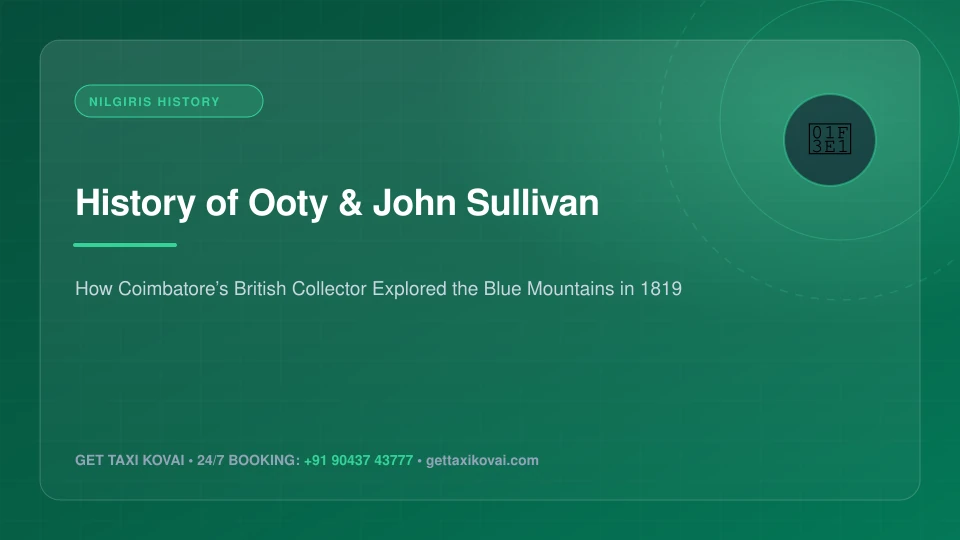 The History of Ooty & John Sullivan: How a Collector Discovered the Queen of Hill Stations
